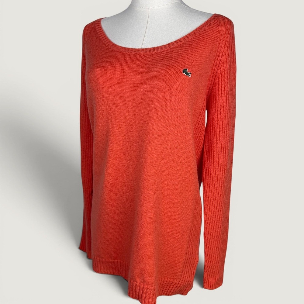 Vintage Lacoste Made in France Merino Wool Sweater Size L Preppy French Girl